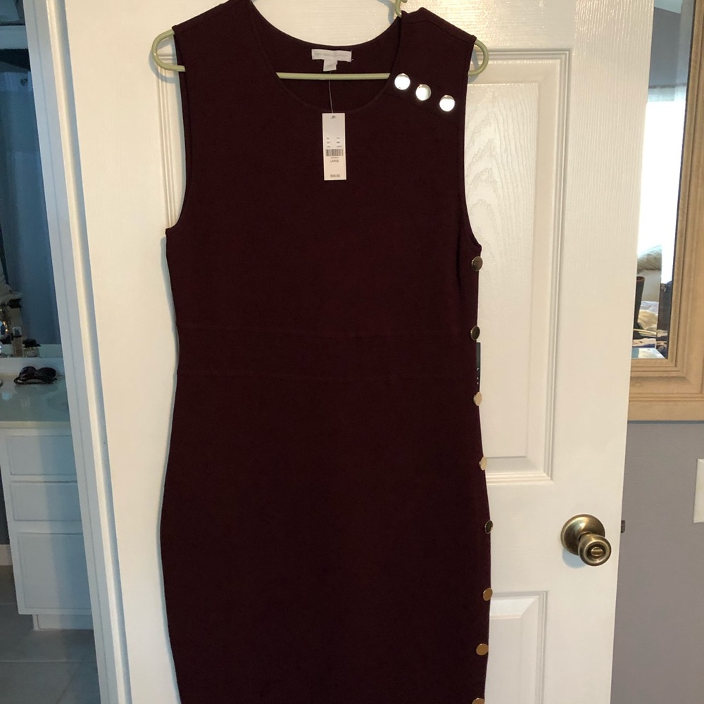 Maroon sleeveless dress